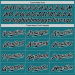 Custom Name and Number Personalized Teal Black-White Baseball Jersey Authentic Team Personalized Teal Black-White Authentic