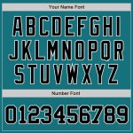 Custom Name and Number Personalized Teal Black-White Baseball Jersey Authentic Team Personalized Teal Black-White Authentic