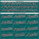 Custom Name and Number Personalized Teal Black-White Baseball Jersey Authentic Sleeveless Team Apparel Personalized Teal