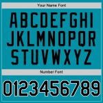 Customizable Teal Black White Baseball Jersey with Name and Number - Authentic Throwback Team Style Personalized Teal Black-White