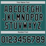 Custom Team Baseball Jersey - Personalized Black White Teal Jersey with Name and Number Personalized Teal Black-White Line