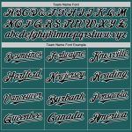 Custom Team Baseball Jersey - Personalized Black White Teal Jersey with Name and Number Personalized Teal Black-White Line