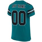 Custom Team Football Jersey - Personalized Teal Black White Mesh with Name and Number Personalized Teal Black-White Mesh