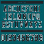 Custom Teal Black White Mesh Authentic Football Jersey - Personalized Sports Apparel Personalized Teal Black-White Mesh Authentic