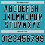 Personalized Custom Name and Number Teal Black White Mesh Baseball Jersey Authentic Throwback Team Jersey Personalized Teal