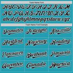 Personalized Custom Name and Number Teal Black White Mesh Baseball Jersey Authentic Throwback Team Jersey Personalized Teal