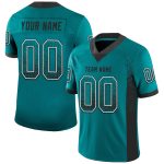 Custom Teal Black White Mesh Football Jersey with Personalized Name and Number - Drift Fashion Team Apparel Personalized