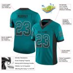 Custom Teal Black White Mesh Football Jersey with Personalized Name and Number - Drift Fashion Team Apparel Personalized