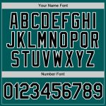 Custom Team Name Number Performance T-Shirt Personalized Teal Black White Personalized Teal Black-White Performance T-Shirt