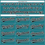 Custom Team Name Number Golf Polo Shirt Teal Black White Performance Polo Personalized Teal Black-White Performance Vapor