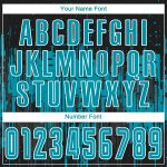 Personalized Teal Black White Soccer Jersey Uniform - Custom Sublimation Design Personalized Teal Black-White Sublimation