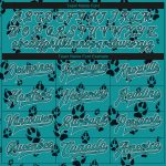 Custom Name Number Teal Black White Wolf 3D Pattern Varsity Letterman Full-Snap Bomber Jacket Personalized Teal Black-White