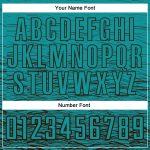 Custom Soccer Uniform Jersey with Personalized Name and Number - Teal Brown Sublimation Team Gear Personalized Teal Brown