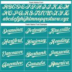 Custom Name and Number Teal Cream Authentic Baseball Jersey - Personalized Team Apparel Personalized Teal Cream Authentic