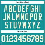 Custom Name and Number Teal Cream Authentic Baseball Jersey - Personalized Team Apparel Personalized Teal Cream Authentic