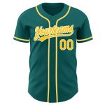 Teal White Gold Baseball Jersey - Personalized Authentic Design for Fans Personalized Teal Gold-White Authentic Baseball