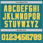 Custom Name and Number Personalized Teal Gold-White Baseball Jersey | Authentic Team Jersey Personalized Teal Gold-White