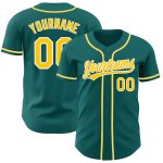 Teal White Gold Baseball Jersey - Personalized Authentic Design for Fans Personalized Teal Gold-White Authentic Baseball
