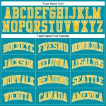 Custom Personalized Basketball Jersey Teal Gold White Authentic Team Name & Number Personalized Teal Gold-White Authentic