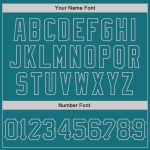 Custom Name and Number Personalized Baseball Jersey with Teal Gray 3D Pattern Curve Lines Design Personalized Teal Gray 3D
