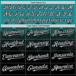 Custom Name Number Authentic Baseball Jersey 3D Teal Gray Black Gradient Square Pattern Design Personalized Teal Gray-Black