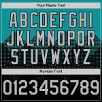 Custom Name Number Authentic Baseball Jersey 3D Teal Gray Black Gradient Square Pattern Design Personalized Teal Gray-Black