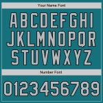 Custom Name and Number Personalized Teal Gray-Black Baseball Jersey with Authentic Raglan Sleeves Personalized Teal Gray-Black