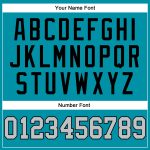 Custom Personalized Basketball Jersey - Teal Gray Black Authentic Throwback with Team Name & Number Personalized Teal Gray-Black