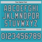 Custom Name and Number Personalized Baseball Jersey - Teal Gray-Black Mesh Authentic Throwback Style Personalized Teal Gray-Black