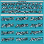 Custom Name and Number Personalized Baseball Jersey - Teal Gray-Black Mesh Authentic Throwback Style Personalized Teal Gray-Black