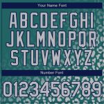 Custom Leopard Print Baseball Jersey with Team Name and Number - Teal Gray Navy 3D Pattern Fashion Design Personalized Teal