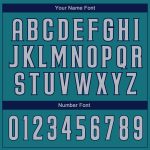 Personalized Teal Gray Navy Baseball Jersey - Custom Authentic Mens Apparel Personalized Teal Gray-Navy Authentic Baseball