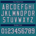 Custom Authentic Baseball Jersey with Personalized Name & Number - Teal Gray Navy Personalized Teal Gray-Navy Authentic Baseball