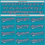 Custom Team Name and Number Teal Gray-Navy Authentic Throwback Baseball Jersey Personalized Teal Gray-Navy Authentic Throwback