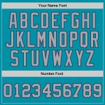 Custom Name and Number Basketball Jersey - Personalized Teal Gray-Navy Authentic Throwback Style Personalized Teal Gray-Navy