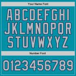 Personalized Authentic Throwback Basketball Jersey in Teal Gray-Navy Personalized Teal Gray-Navy Authentic Throwback Basketball