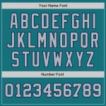 Custom Name and Number Personalized Two Tone Teal Gray-Navy Baseball Jersey - Authentic Team Jersey Personalized Teal Gray-Navy