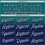 Custom Name and Number Teal Gray-Navy Varsity Letterman Bomber Fade Jacket Fashion Full-Snap Team Apparel Personalized Teal