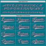 Custom Team Hockey Jersey with Personalized Name and Number - Teal Gray Navy Personalized Teal Gray-Navy Hockey Jersey Team