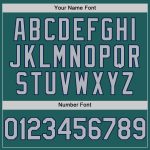 Custom Name & Number Personalized Teal Gray-Navy Line Baseball Jersey - Authentic Team Gear Personalized Teal Gray-Navy Line