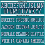 Personalized Teal Gray Navy Mesh Football Jersey - Custom Authentic Design Personalized Teal Gray-Navy Mesh Authentic Football