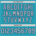 Custom Name & Number Teal Gray-Navy Mesh Baseball Jersey - Personalized Authentic Throwback Team Apparel Personalized Teal