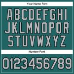 Custom Name Number Baseball Jersey - Personalized Authentic Teal Gray Pinstripe Team Jersey Personalized Teal Gray Pinstripe