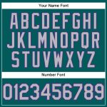 Custom Team Name and Number Teal Gray-Purple Performance T-Shirt - Personalized Athletic Tee Personalized Teal Gray-Purple