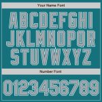 Custom Name Number Fashion Baseball Jersey Gradient Teal Gray White Personalized Team Personalized Teal Gray-White Authentic