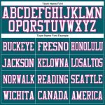 Custom Personalized Football Jersey with Name and Number, Teal Hot Pink White Mesh Design Personalized Teal Hot Pink-White