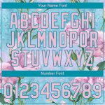 Teal Light Pink 3D Floral Custom Name and Number Performance T-Shirt - Personalized Team Apparel Personalized Teal Light