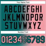 Custom Softball Jersey - Personalized Teal Pink-Black Gradient Unisex Two-Button Design with Name and Number Personalized