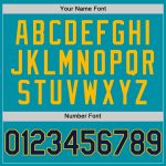 Custom Personalized Teal Navy and Gold Baseball Jersey with Authentic Throwback Design, Custom Name and Number Personalized