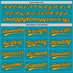 Custom Personalized Teal Navy and Gold Baseball Jersey with Authentic Throwback Design, Custom Name and Number Personalized